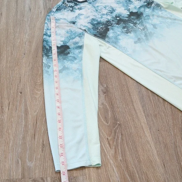 Men's World Wide Sportsman Blue and White Long Sleeve Fishing Shirt size Medium - Picture 4 of 9